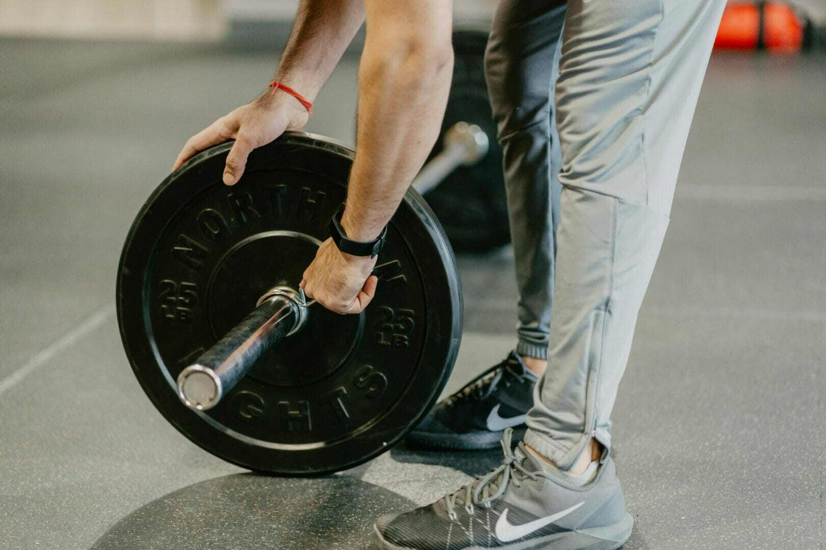 man performing strengt training movement